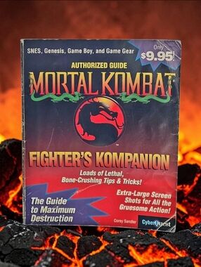 1993 Mortal Kombat Fighter's Kompanion Strategy Guide Book SNES Genesis Game Boy
